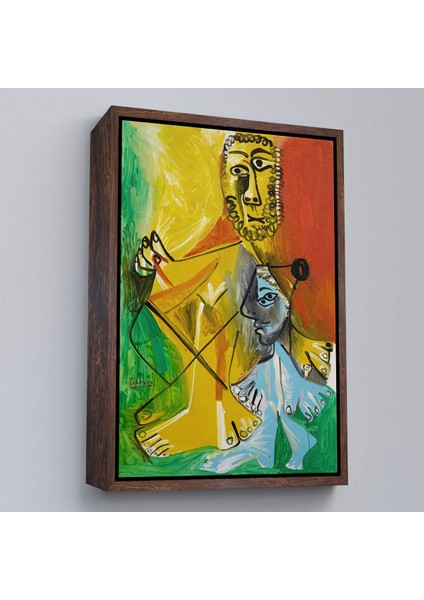 Çerçeveli Pablo Picasso - Adam ve Çocuk Tablosu - Homme Et ENFANT-7328