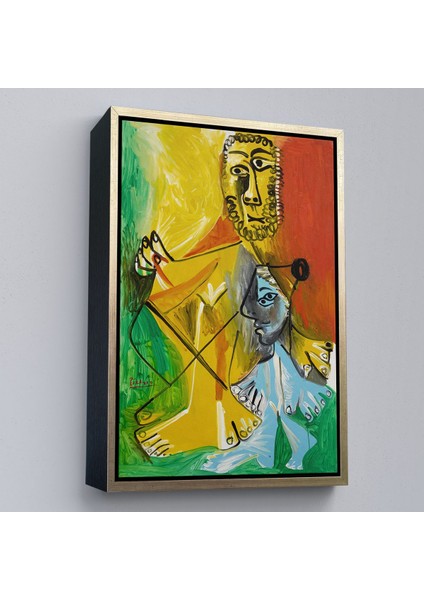 Çerçeveli Pablo Picasso - Adam ve Çocuk Tablosu - Homme Et ENFANT-7328