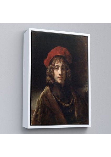 Çerçeveli Rembrandt - Sanatçının Oğlu Titus Tablo -Titus, The Artist's SON-7438