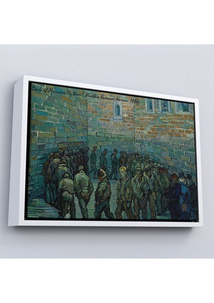 Çerçeveli Vincent Van Gogh Tutuklular Çemberi Tablo - Prisoners' ROUND-7180