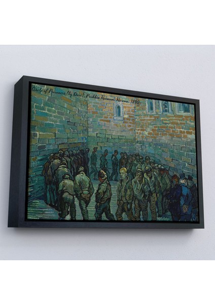 Çerçeveli Vincent Van Gogh Tutuklular Çemberi Tablo - Prisoners' ROUND-7180