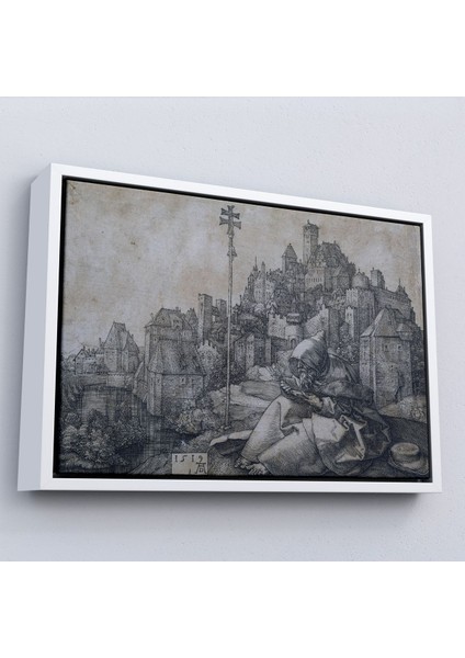 Çerçeveli Albrecht Durer - Büyük Aziz Anthony TABLO-7122 fırsatları