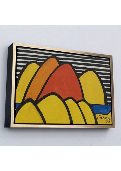 Çerçeveli Alexander Calder - Çarpmalar Tablosu - BUMPS-7060