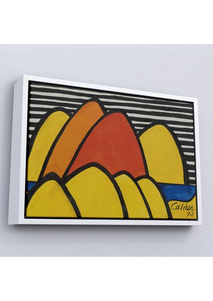 Çerçeveli Alexander Calder - Çarpmalar Tablosu - BUMPS-7060