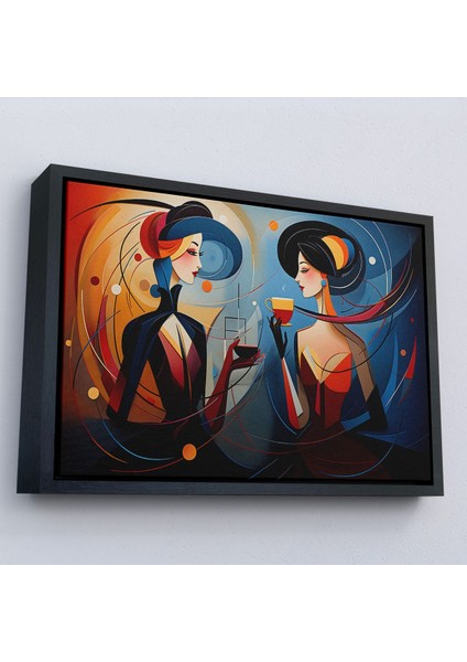 Çerçeveli Kandinsky Tarzı Güzel Kadınlar TABLOSU-7248