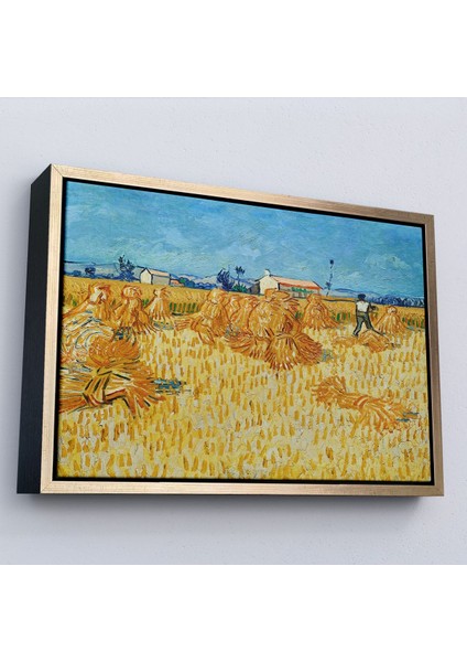 Çerçeveli Vincent Van Gogh Provence'te Hasat TABLO-7148