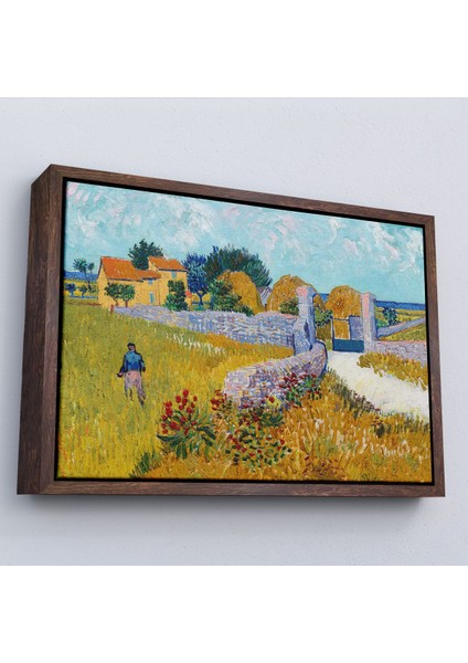 Çerçeveli Vincent Van Gogh Provence’de Çiftlik Evi TABLO-7168