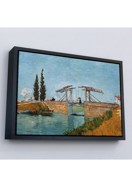 Çerçeveli Vincent Van Gogh Arles'taki Langlois Köprüsü Tablo - Langlois Bridge At ARLES-7171