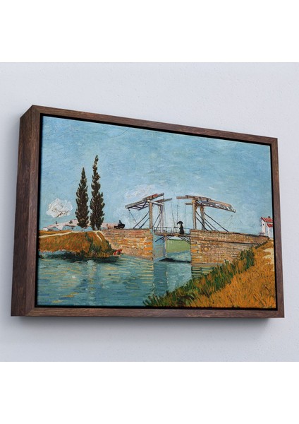 Çerçeveli Vincent Van Gogh Arles'taki Langlois Köprüsü Tablo - Langlois Bridge At ARLES-7171