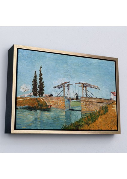 Çerçeveli Vincent Van Gogh Arles'taki Langlois Köprüsü Tablo - Langlois Bridge At ARLES-7171