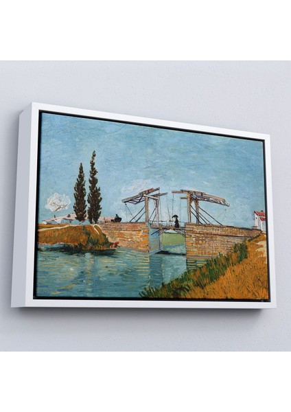 Çerçeveli Vincent Van Gogh Arles'taki Langlois Köprüsü Tablo - Langlois Bridge At ARLES-7171
