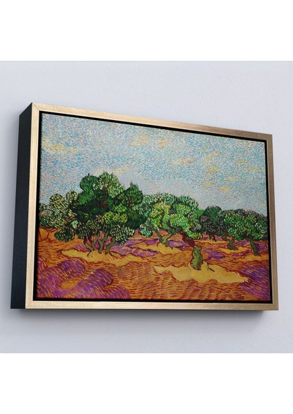 Çerçeveli Vincent Willem Van Gogh - Zeytin Ağaçları Tablosu - Olive TREES-7155