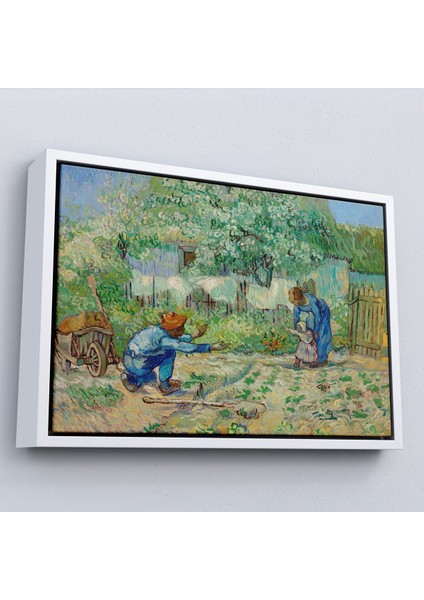 Çerçeveli Vincent Van Gogh - Millet'den Sonra Ilk Adımlar Tablo - First STEPS-7164
