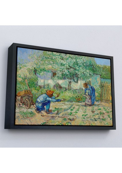 Çerçeveli Vincent Van Gogh - Millet'den Sonra Ilk Adımlar Tablo - First STEPS-7164 fırsatları