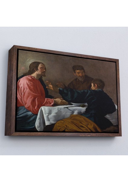 Çerçeveli Diego Velázquez - Emmaus'ta Akşam Yemeği Tablo - The Supper At EMMAUS-7145