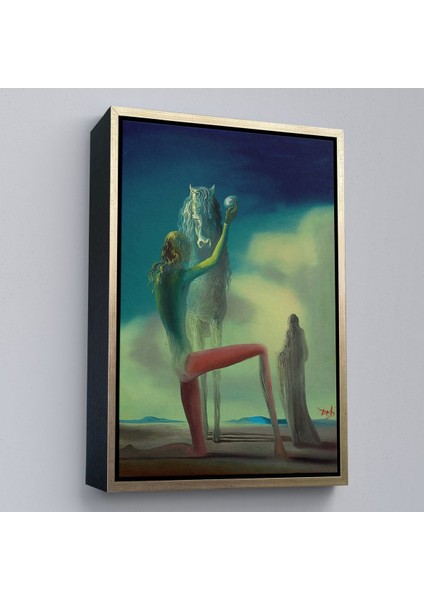 Çerçeveli Salvador Dali - Ölüm Şövalyesi Tablosu - Chevalier De La MORT-7400 modelleri