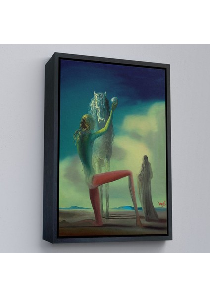Çerçeveli Salvador Dali - Ölüm Şövalyesi Tablosu - Chevalier De La MORT-7400 fırsatları