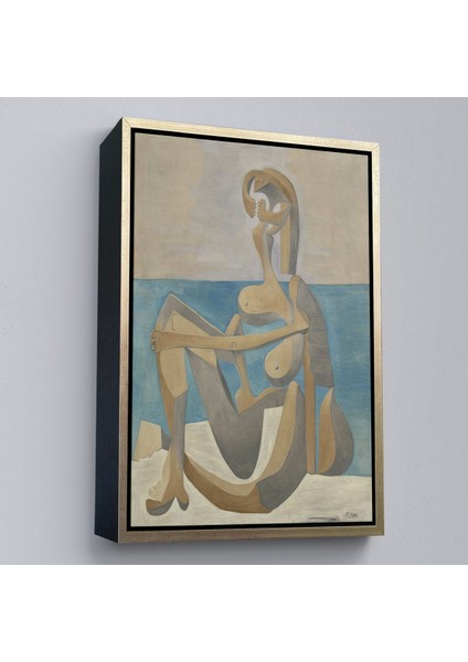 Çerçeveli Salvador Dali - Plajda Oturan Yüzücü Tablo - Seated Bather On The BEACH-7405 modelleri