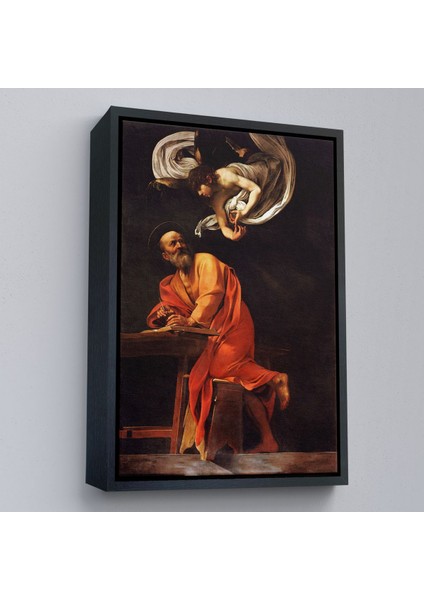 Çerçeveli Caravaggio - Aziz Matta ve Melek Tablosu - Saint Matthew And The ANGEL-7388