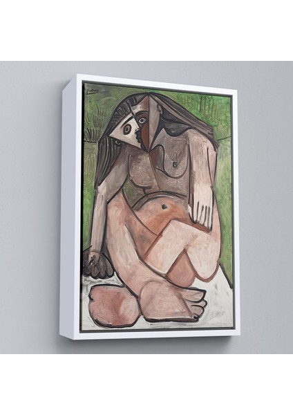 Çerçeveli Pablo Picasso - Nu Accroupi TABLO-7363