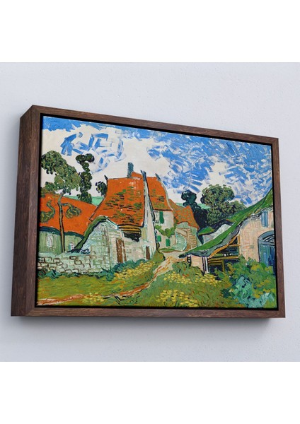 Çerçeveli Vincent Willem Van Gogh - Auvers-Sur-Oise'daki Sokak TABLOSU-7159