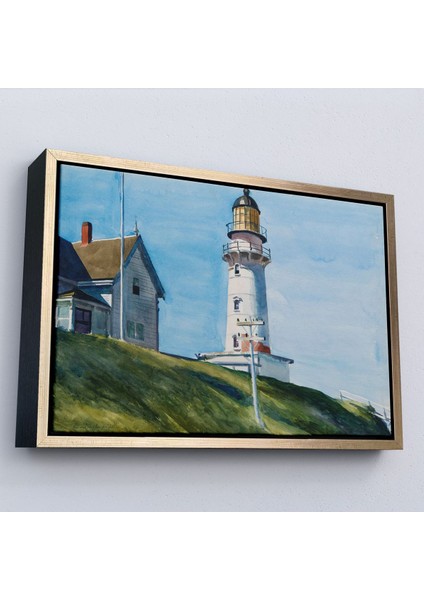 Çerçeveli Edward Hopper - Deniz Feneri Tablo - Light At Two LIGHTS-7097 modelleri