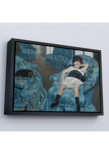Çerçeveli Mary Cassatt - Mavi Koltuktaki Küçük Kız - Little Girl In A Blue ARMCHAIR-7098 modelleri