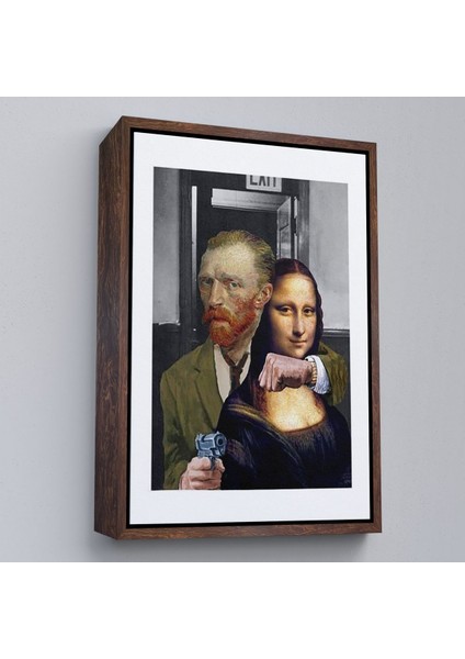 Çerçeveli Mona Lisa'yı Rehin Alan Van Gogh TABLO-7761