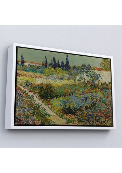 Çerçeveli Vincent Van Gogh - Çiçek Bahçesi Tablo - Flowering Garden With PATH-7182 fırsatları