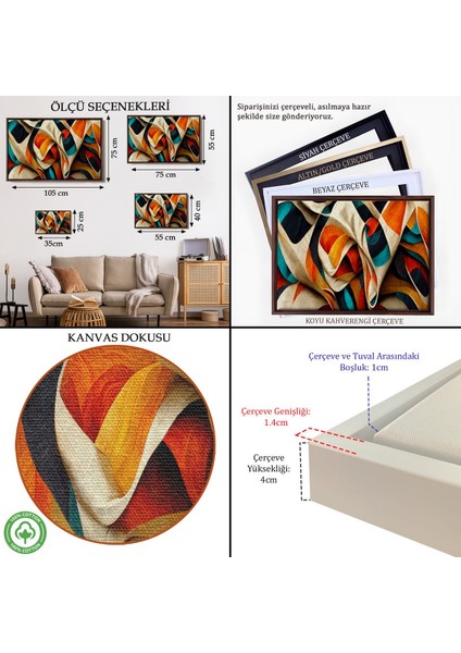 Çerçeveli Soyut Modern Fütüristik TABLO-7219 indirimleri