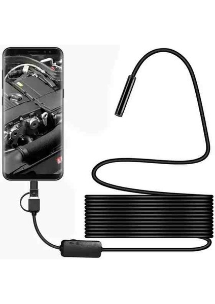 Endoskop Yılan Kamera 10 Metre 7mm 0.3mp 720P 6 LED Su Geçirmez indirimleri
