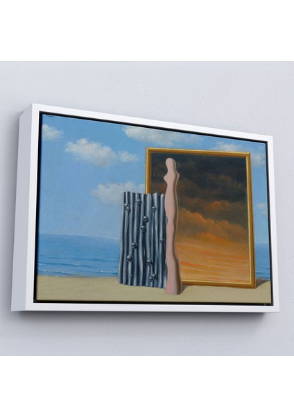 Çerçeveli René Magritte - Deniz Kıyısında Kompozisyon TABLOSU-7063