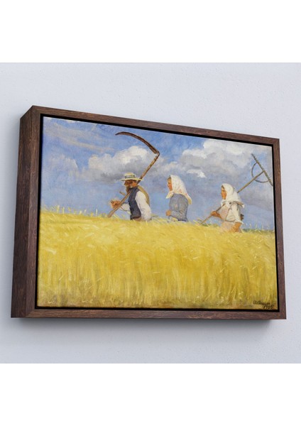 Çerçeveli Anna Ancher - Işçiler Tablo - HARVESTERS-7156 fiyatları