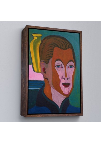 Çerçeveli Ernst Ludwig Kirchner - Ressamın Başkanı TABLOSU-7406 fiyatları