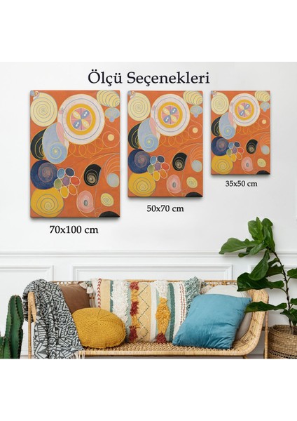 Çerçeveli Hilma Af Klint - Gençlik TABLOSU-7314 modelleri