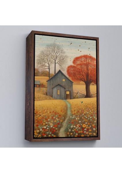 Çerçeveli Çayırdaki Ahır Evi TABLOSU-7531