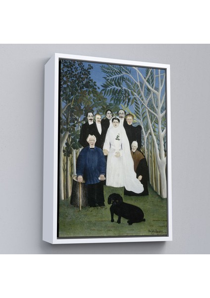Çerçeveli Henri Emilien Rousseau - Düğün Partisi Tablosu - The Wedding PARTY-7436