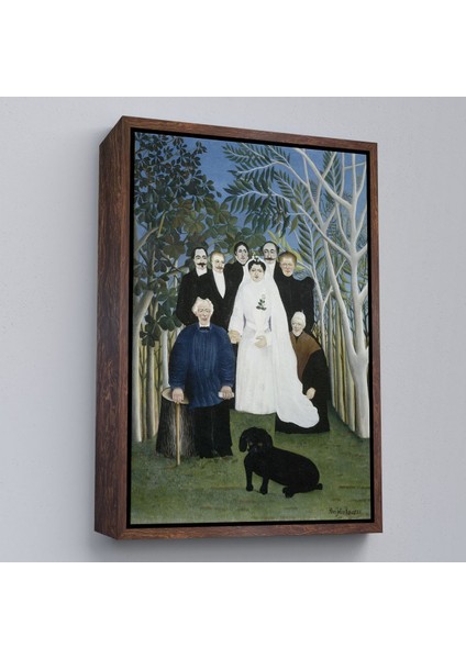 Çerçeveli Henri Emilien Rousseau - Düğün Partisi Tablosu - The Wedding PARTY-7436 fiyatları