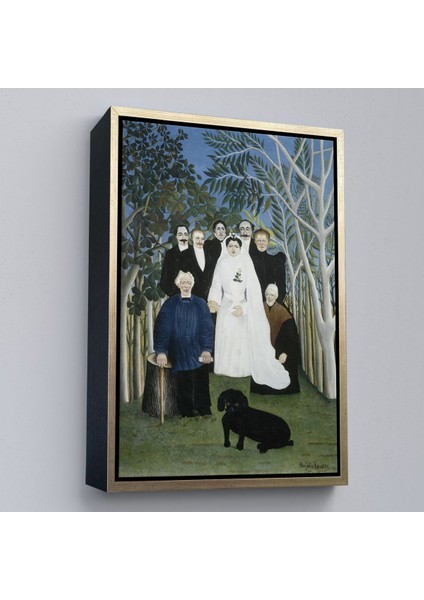Çerçeveli Henri Emilien Rousseau - Düğün Partisi Tablosu - The Wedding PARTY-7436 modelleri