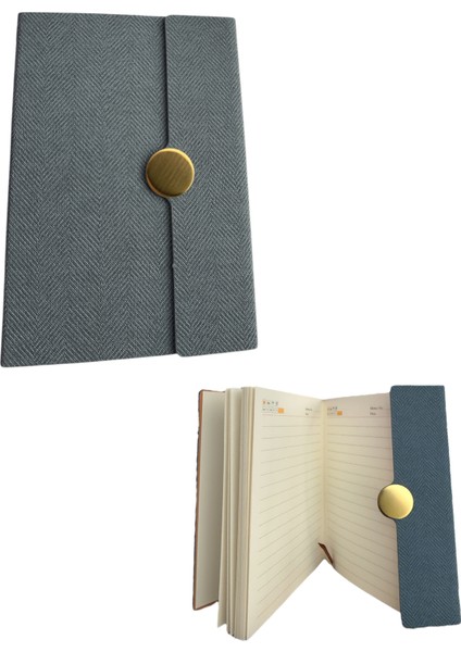 25-150 Kumaş Desen Kapak Mıknatıs Tokalı Modelist Defter – A5 Çizgili 110 Ypr