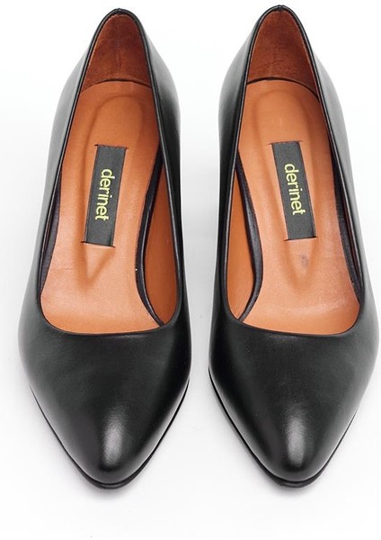 Hakiki Deri Kalın Topuk Kadın Stiletto modelleri