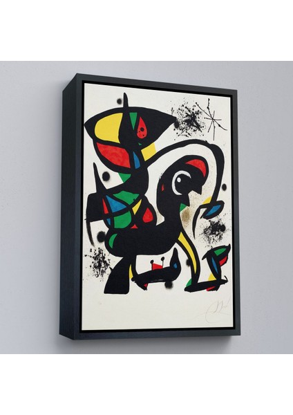 Çerçeveli Joan Miro - Acıtmadan Vurun TABLOSU-8096