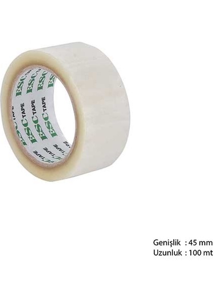45X100 Holtmelt Bant -48 Adet- Kendiliğinden Kopan - Yapışkan Bant - Kargo Paketleme- Koli Paketleme - Şeffaf Bant- Kutumarketim