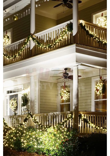 5 Metre Yeşil Çam Dalı Şerit Garland, Doğal Görünüm, Yılbaşı Dekoru fırsatları