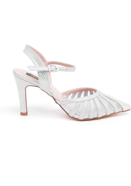 Bilekten Bantlı Kadın Abiye Topuklu Ayakkabı