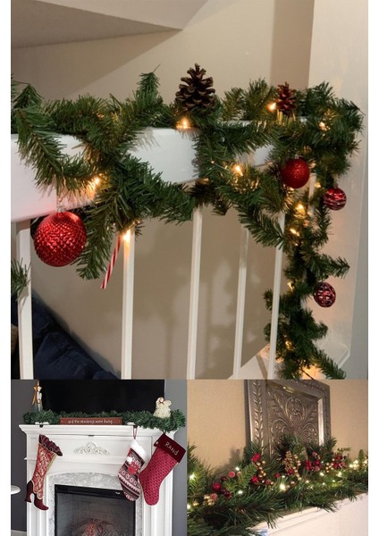 Yeşil peri LED garland, çam dalı, sarmal tel, yeni yıl süsleri, 5 metre, günışığı renk fiyatları