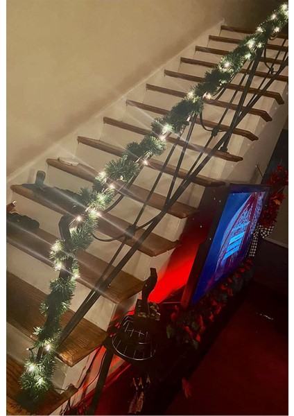 Yeşil peri LED garland, çam dalı, sarmal tel, yeni yıl süsleri, 5 metre, günışığı renk modelleri