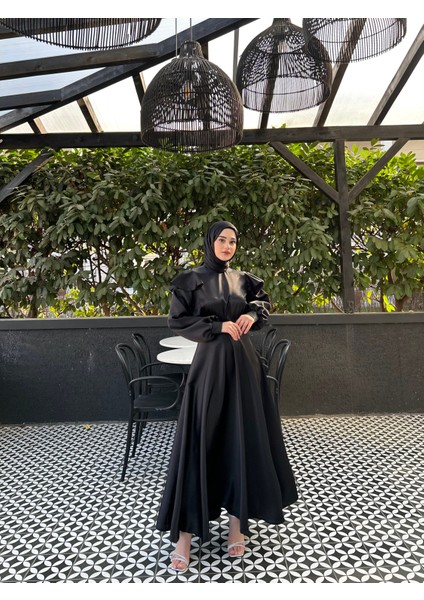 Siyah Cindy Tesettür Abiye fiyatları