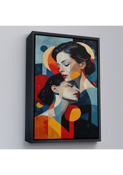 Çerçeveli Anne ve Kızı TABLOSU-7791