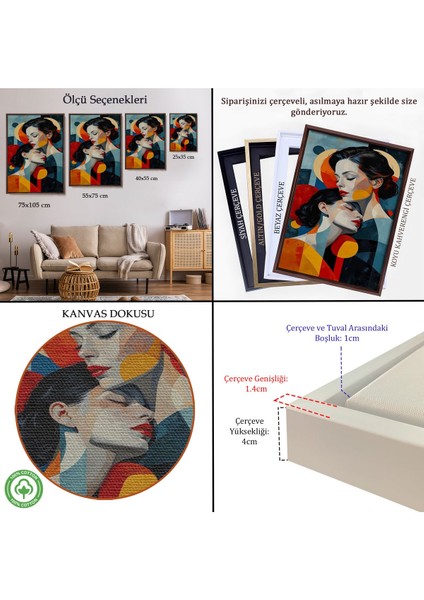 Çerçeveli Anne ve Kızı TABLOSU-7791 indirimleri